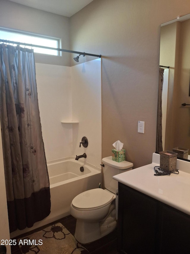 10773 W Prickly Pear Trl, Peoria, AZ 85383 - bathroom featuring shower / bath combo with shower curtain and vanity