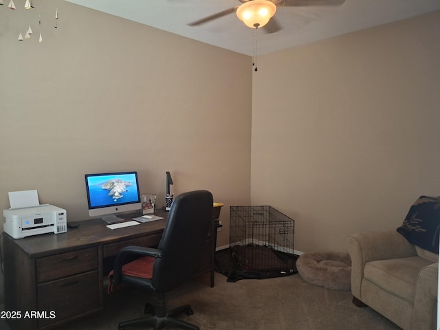 10773 W Prickly Pear Trl, Peoria, AZ 85383 - home office with carpet and ceiling fan