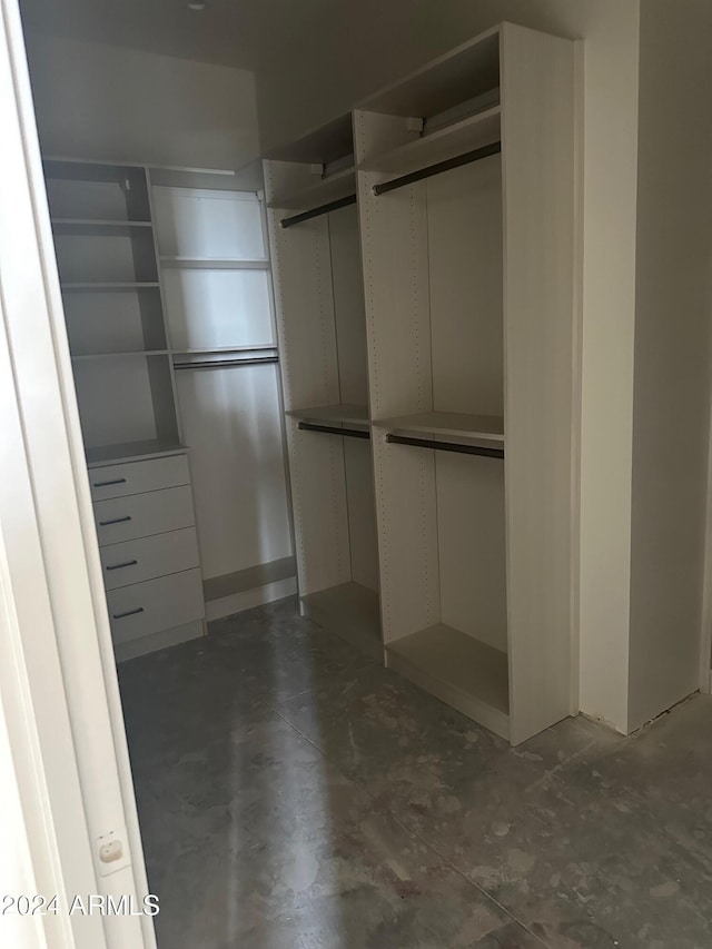 view of walk in closet