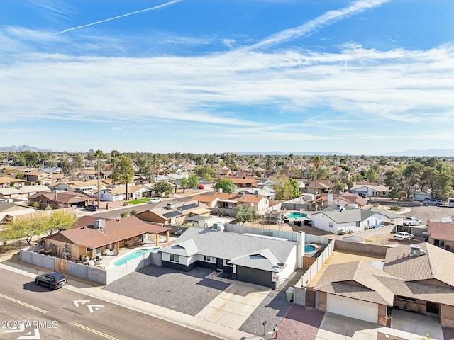 drone / aerial view featuring a residential view