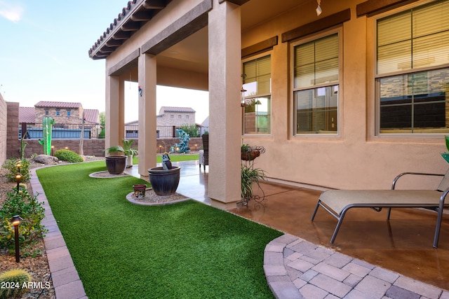 view of yard featuring a patio area