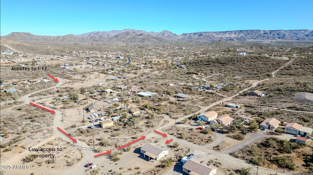 aerial view featuring a mountain view