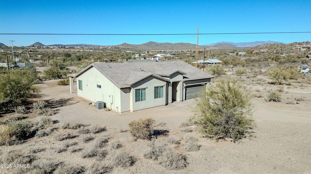 exterior space featuring a mountain view