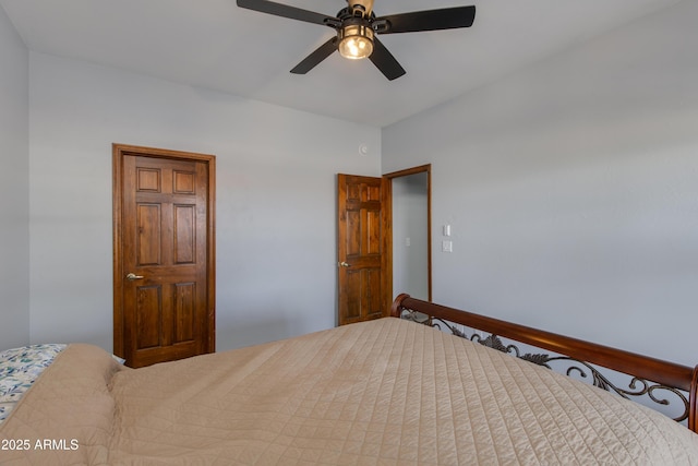 unfurnished bedroom with ceiling fan