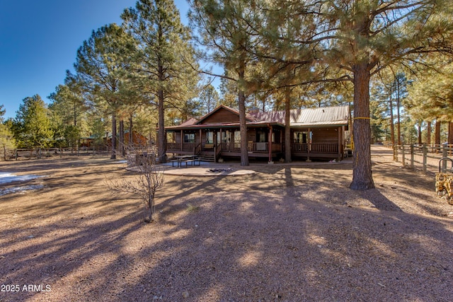 exterior space with a porch