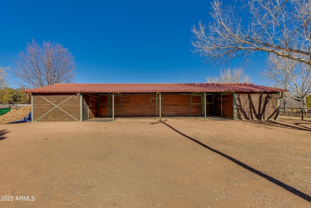 view of horse barn