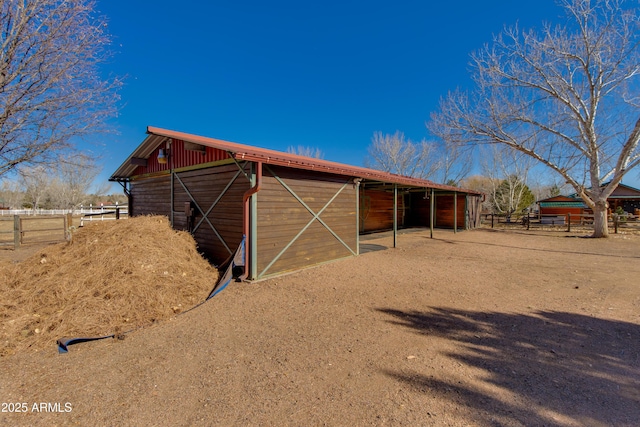 view of horse barn