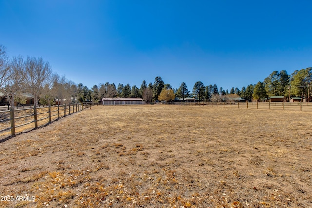 view of yard featuring a rural view