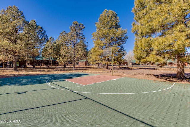 view of basketball court