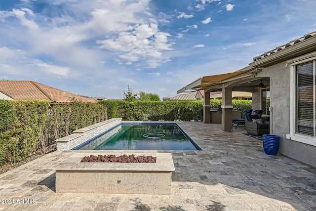 view of pool with a patio area