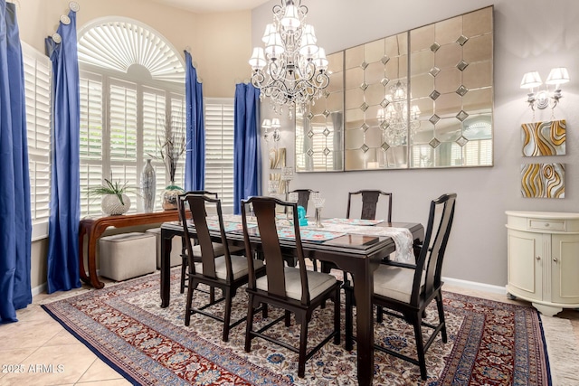 3166 N 158th Ave, Goodyear, AZ 85395 - dining room with a chandelier and baseboards