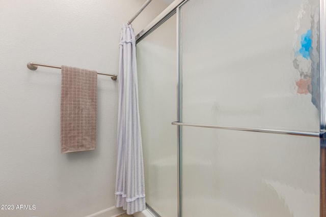 bathroom with walk in shower