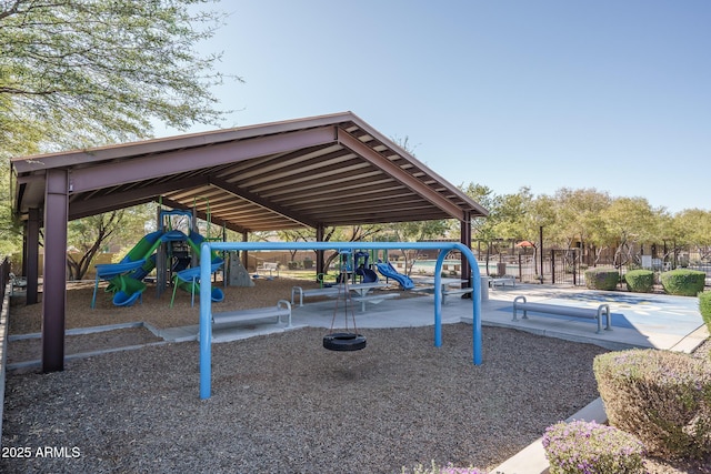 community playground featuring fence