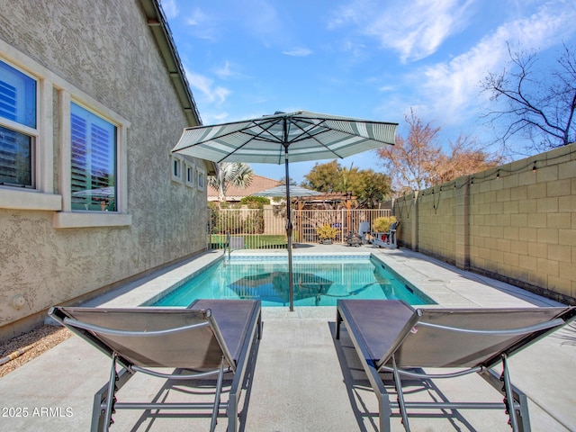 view of pool featuring a patio area