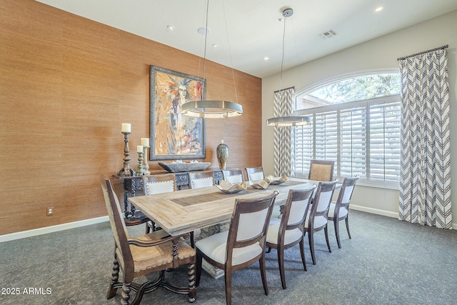 8248 E Arroyo Hondo Rd, Scottsdale, AZ 85266 - dining room with carpet floors, baseboards, and recessed lighting