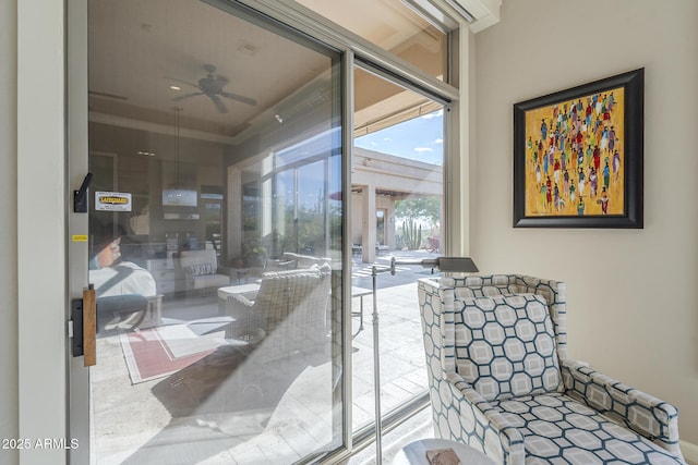 8248 E Arroyo Hondo Rd, Scottsdale, AZ 85266 - sitting room with a ceiling fan