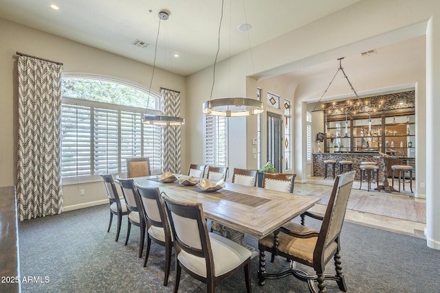 8248 E Arroyo Hondo Rd, Scottsdale, AZ 85266 - carpeted dining room featuring recessed lighting and baseboards