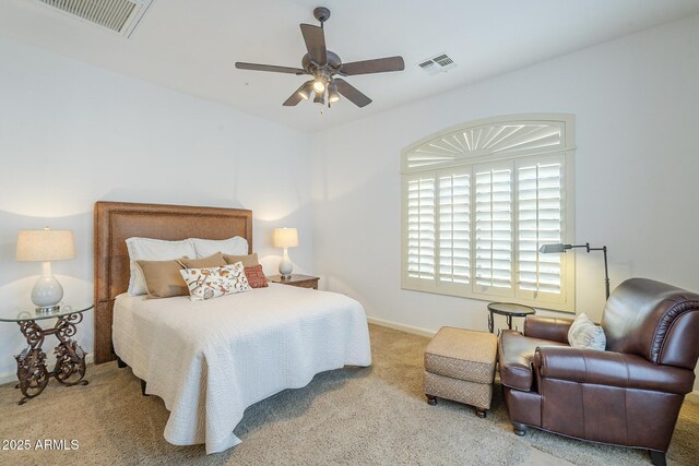 8248 E Arroyo Hondo Rd, Scottsdale, AZ 85266 - bedroom with carpet floors, baseboards, and ceiling fan