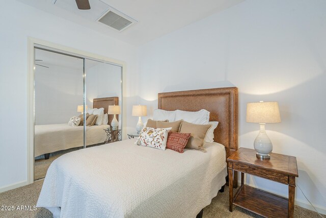 8248 E Arroyo Hondo Rd, Scottsdale, AZ 85266 - carpeted bedroom with a closet, a ceiling fan, and baseboards