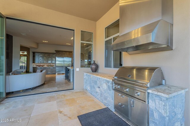 8248 E Arroyo Hondo Rd, Scottsdale, AZ 85266 - view of patio / terrace with area for grilling and grilling area