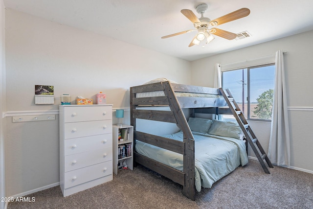 5305 E Silverbell Rd, San Tan Valley, AZ 85143 - carpeted bedroom with baseboards and ceiling fan