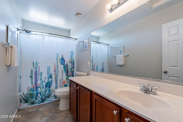 5305 E Silverbell Rd, San Tan Valley, AZ 85143 - full bath with toilet, vanity, and curtained shower