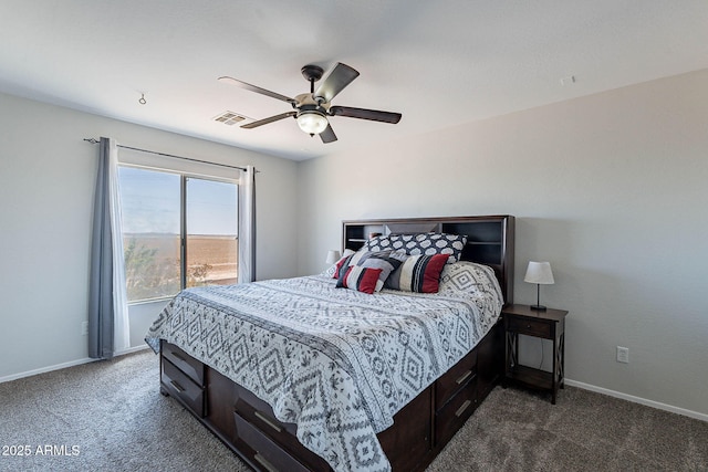 5305 E Silverbell Rd, San Tan Valley, AZ 85143 - carpeted bedroom with baseboards and ceiling fan