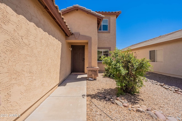5305 E Silverbell Rd, San Tan Valley, AZ 85143 - view of exterior entry featuring stucco siding
