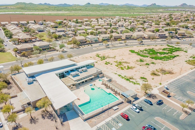 5305 E Silverbell Rd, San Tan Valley, AZ 85143 - aerial perspective of suburban area featuring a pool area and mountains