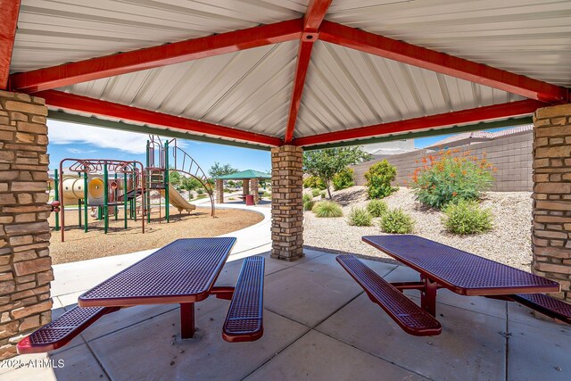 5305 E Silverbell Rd, San Tan Valley, AZ 85143 - view of patio / terrace featuring a gazebo and fence