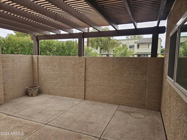 view of patio with a pergola