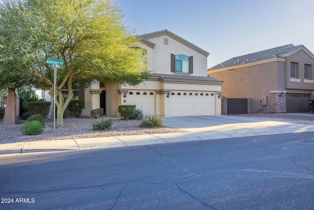 view of front of house featuring a garage