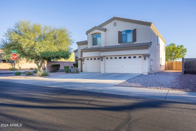 view of front of house featuring a garage