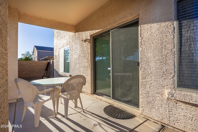 balcony with a patio