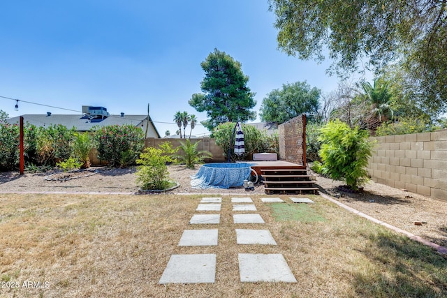 4443 W Escuda Dr, Glendale, AZ 85308 - view of yard with a wooden deck