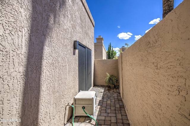 view of home's exterior featuring stucco siding