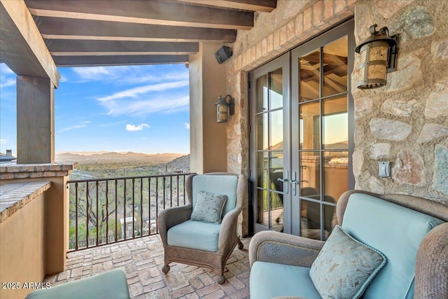10935 E Grandview Way, Scottsdale, AZ 85255 - balcony featuring french doors and a mountain view