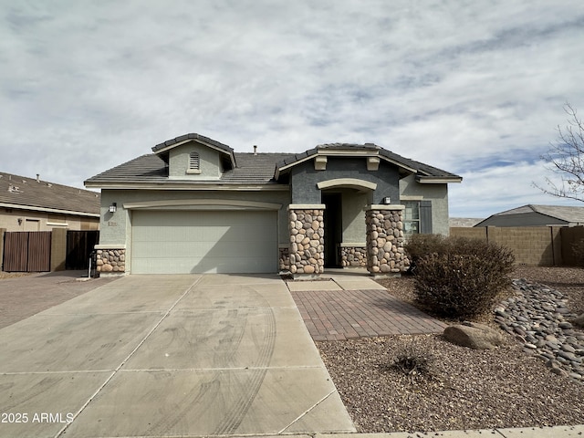 view of front of home featuring a garage