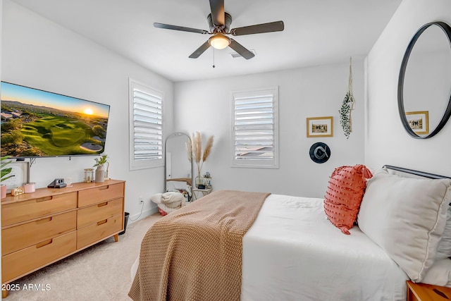 19736 W Turney Ave, Litchfield Park, AZ 85340 - bedroom with light carpet and ceiling fan