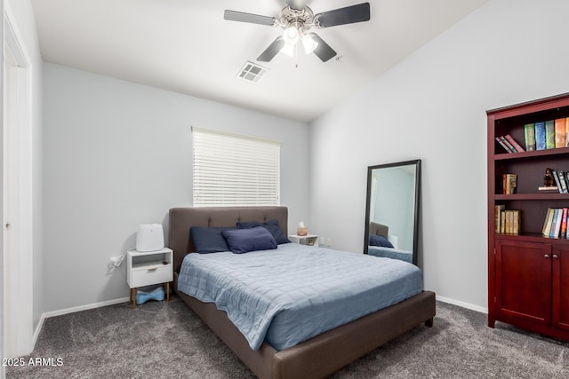 1350 S Greenfield Rd Unit 1005, Mesa, AZ 85206 - carpeted bedroom with baseboards and a ceiling fan
