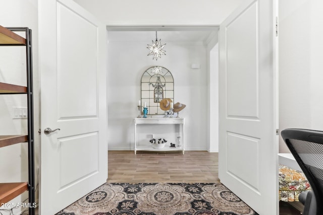 14204 S 179th Ln, Goodyear, AZ 85338 - hallway with baseboards and wood finished floors