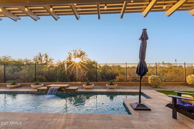 14204 S 179th Ln, Goodyear, AZ 85338 - view of swimming pool with a fenced in pool, a patio, and a fenced backyard