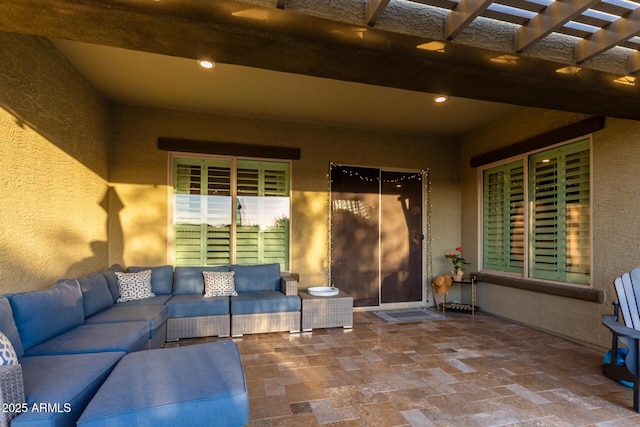 14204 S 179th Ln, Goodyear, AZ 85338 - view of patio featuring a pergola and an outdoor living space