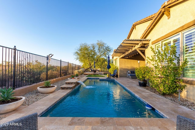 14204 S 179th Ln, Goodyear, AZ 85338 - view of pool with a patio area, a fenced backyard, and a fenced in pool