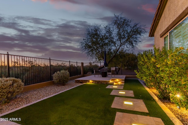 14204 S 179th Ln, Goodyear, AZ 85338 - view of yard featuring a fenced backyard and a patio