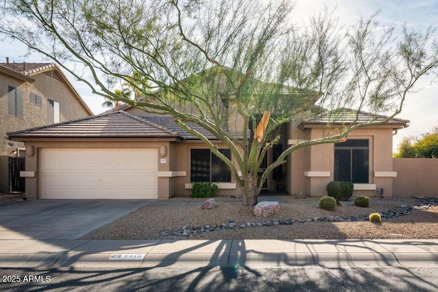 view of front of home featuring a garage