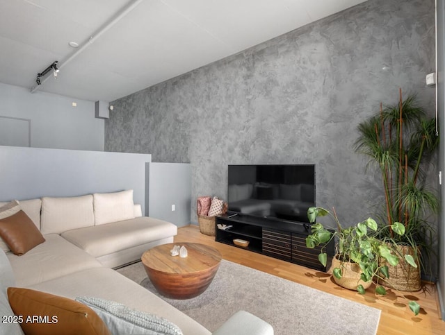 living room featuring hardwood / wood-style floors