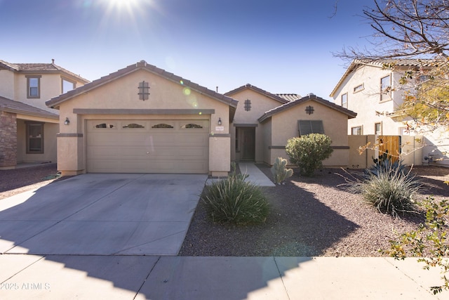 view of front facade with a garage