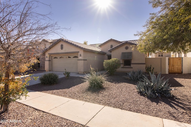 view of front of home featuring a garage