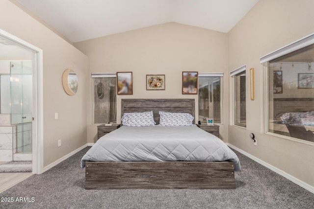 1583 N Constellation Ct, Gilbert, AZ 85234 - carpeted bedroom with vaulted ceiling and baseboards